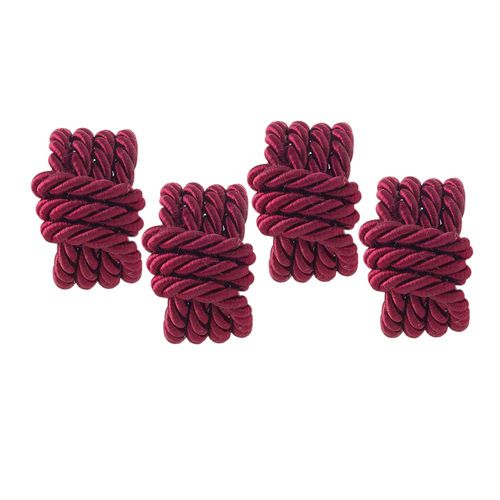 Jogo de argolas para guardanapos Copa&Cia Trance 4 peças merlot Jogo de argolas para guardanapos Copa&Cia Trance 4 peças merlot