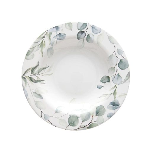 Prato fundo em cerâmica Copa&Cia Aquarelle Eucalipto 24,5cm Prato fundo em cerâmica Copa&Cia Aquarelle Eucalipto 24,5cm
