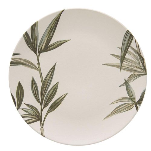 Prato raso em cerâmica Copa&Cia Aquarelle Bambu 26cm Prato raso em cerâmica Copa&Cia Aquarelle Bambu 26cm