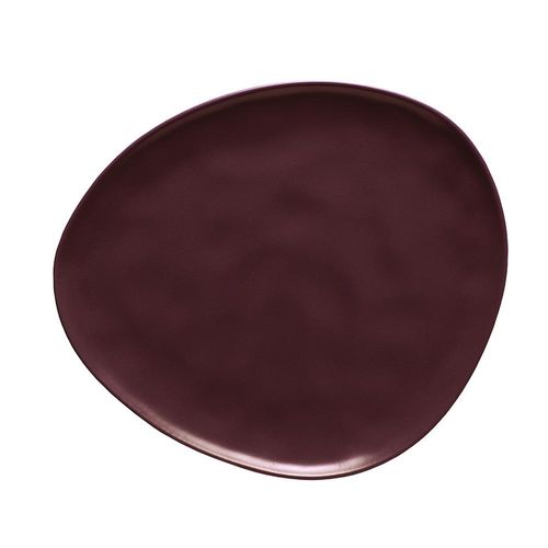 Prato raso em cerâmica Copa&Cia Runas 32cm marsala Prato raso em cerâmica Copa&Cia Runas 32cm marsala