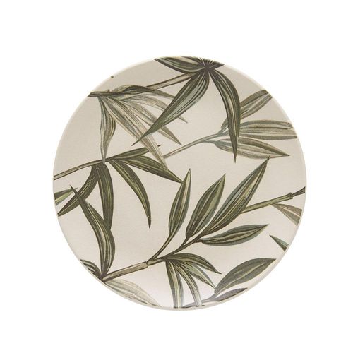 Prato sobremesa em cerâmica Copa&Cia Aquarelle Bambu 20cm