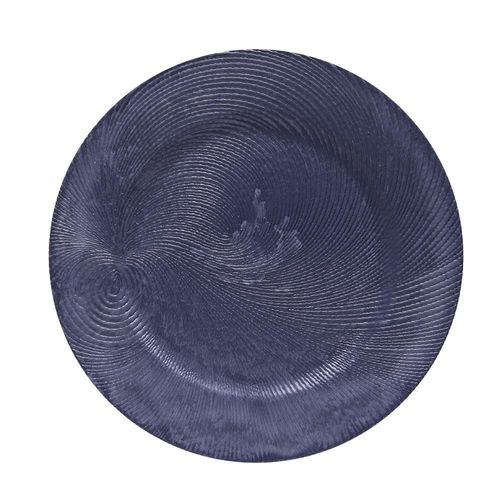 Sousplat em plástico Copa&Cia Galles Flat 33cm riscas marinho Sousplat em plástico Copa&Cia Galles Flat 33cm riscas marinho