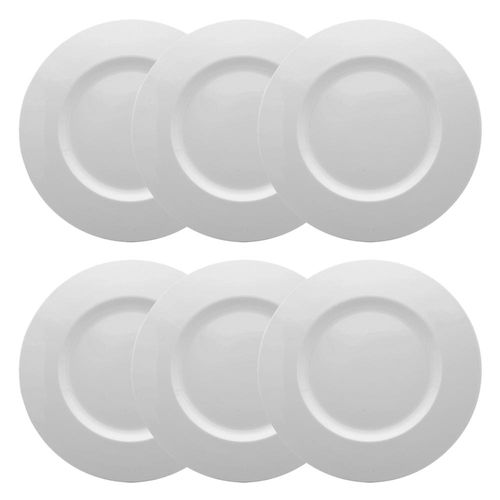 Jogo de sousplat em porcelana Strauss Sable 33,5cm 6 peças