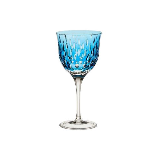 Taça para vinho branco em cristal Strauss Overlay 225.103.152 330ml azul claro Taça para vinho branco em cristal Strauss Overlay 225.103.152 330ml azul claro