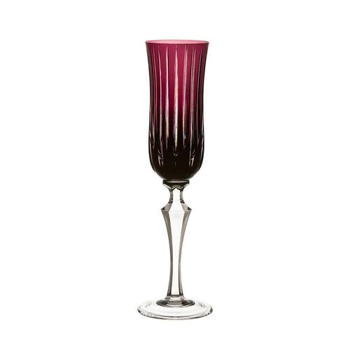 Taça de champagne em cristal Strauss Overlay 237.107.150 240ml ametista