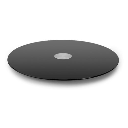 Centro de mesa giratório em vidro e alumínio Forma Collection 60cm preto Centro de mesa giratório em vidro e alumínio Forma Collection 60cm preto