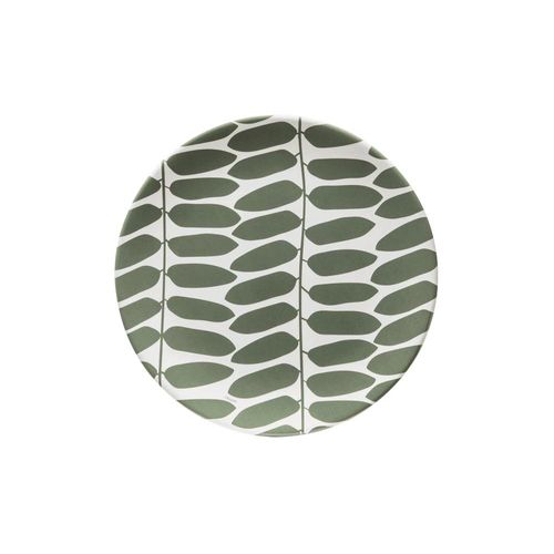 Prato de sobremesa em melamina Byzoo Leaf 22,9cm branca Prato de sobremesa em melamina Byzoo Leaf 22,9cm branca