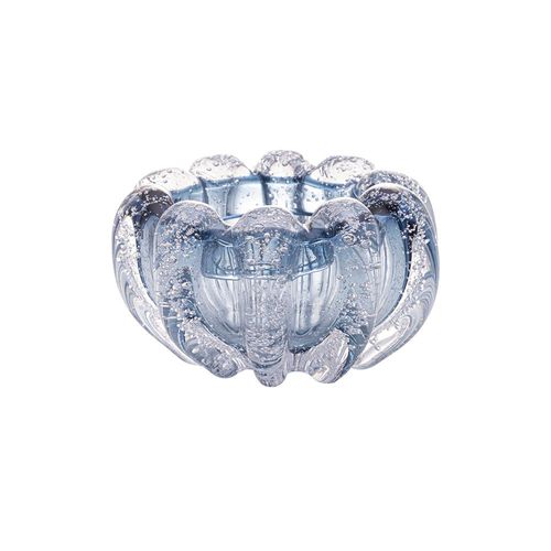 Centro de mesa em vidro Lyor Italy 12,5x6,5cm azul Centro de mesa em vidro Lyor Italy 12,5x6,5cm azul