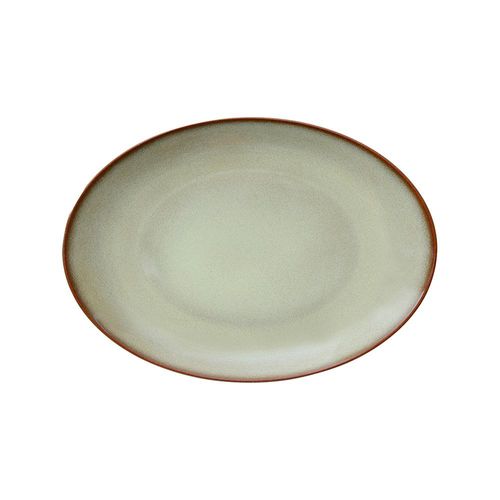 Prato oval em faiança L'hermitage Noir 35x25,5cm bege Prato oval em faiança L'hermitage Noir 35x25,5cm bege