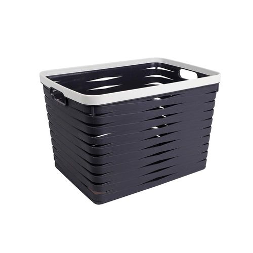 Cesta retangular em plástico Dynasty Boxer 38,5x28x26,5cm preta Cesta retangular em plástico Dynasty Boxer 38,5x28x26,5cm preta