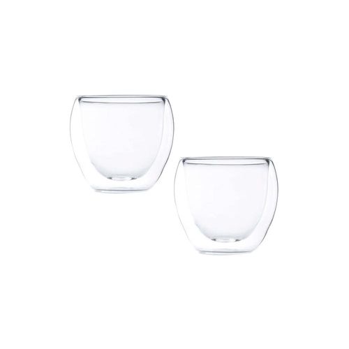 Jogo de copos parede dupla em vidro Maxwell & Williams Blend 80ml 2 peças Jogo de copos parede dupla em vidro Maxwell & Williams Blend 80ml 2 peças