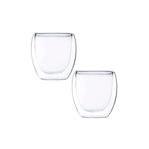 Jogo de copos parede dupla em vidro Maxwell & Williams Blend 250ml 2 peças