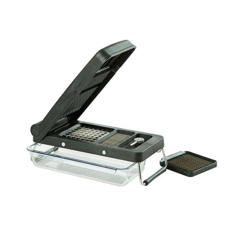 Picador de legumes com suporte em plástico e aço inox Progressive preto