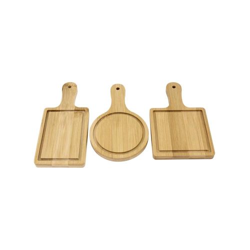 Jogo de mini tábuas em bambu Dynasty 3 peças Jogo de mini tábuas em bambu Dynasty 3 peças