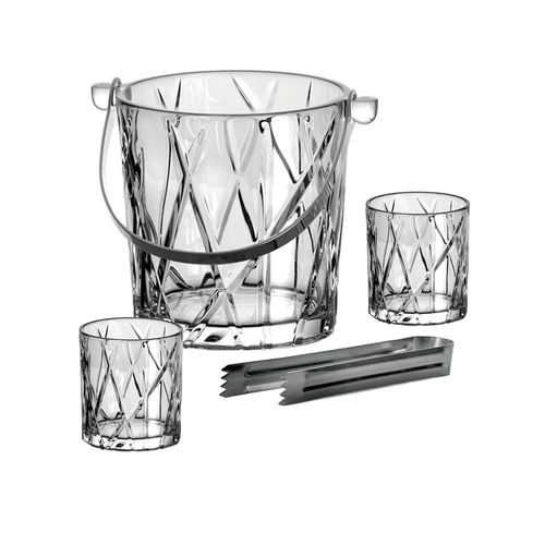 Jogo de whisky L'Hermitage Forest 4 peças incolor Jogo de whisky L'Hermitage Forest 4 peças incolor