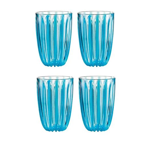 Jogo de copos em bio plástico Guzzini Dolcevita 4 peças 400ml Turquesa