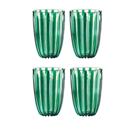 Jogo de copos em bio plástico Guzzini Dolcevita 4 peças 400ml Esmeralada