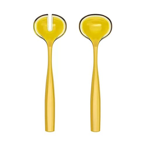 Jogo de talheres para salada em bio plástico Guzzini Dolcevita 28cm âmbar