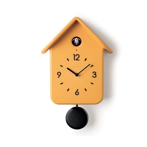 Relógio com pêndulo Guzzini Home QQ Cuco amarelo