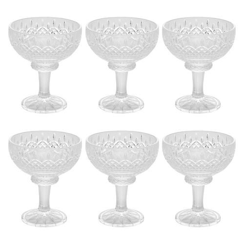 Jogo de taças sobremesa em cristal Wolff Lys 260ml 6 peças Jogo de taças sobremesa em cristal Wolff Lys 260ml 6 peças