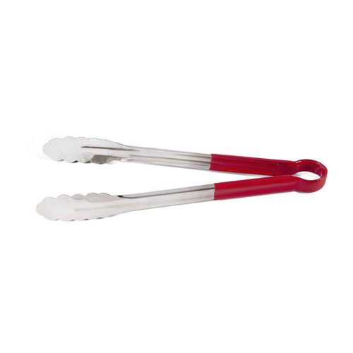 Pegador universal em inox emborrachado Brinox Arienzo 40,5cm vermelho Pegador universal em inox emborrachado Brinox Arienzo 40,5cm vermelho