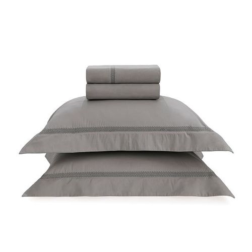 Jogo de lençol Trussardi Capitale 300 fios King Marmo/Ardosia Jogo de lençol Trussardi Capitale 300 fios King Marmo/Ardosia