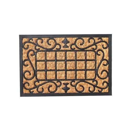 Capacho em fibra de coco e borracha Hudson Panamá Style 60x40cm Capacho em fibra de coco e borracha Hudson Panamá Style 60x40cm