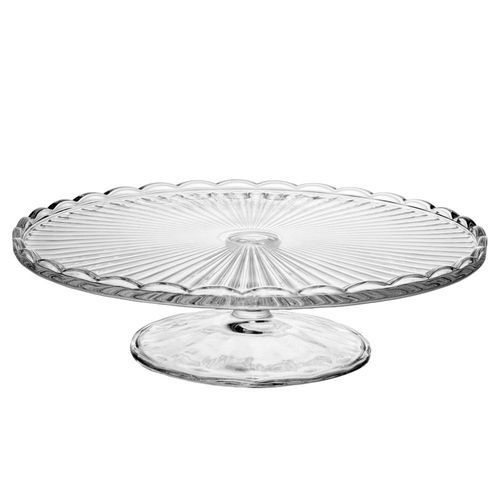 Prato para bolo com pé Wolff 20602 Bangkok 29x7,5cm em vidro Prato para bolo com pé Wolff 20602 Bangkok 29x7,5cm em vidro