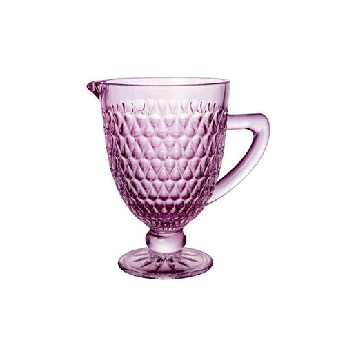 Jarra em vidro com pé L'Hermitage Amelie 1 Litro roxa Jarra em vidro com pé L'Hermitage Amelie 1 Litro roxa