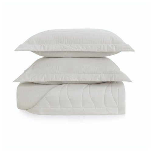 Colcha Trussardi Novara 300 fios em algodão Egípcio 3,10mx2,80m King Branco Colcha Trussardi Novara 300 fios em algodão Egípcio 3,10mx2,80m King Branco