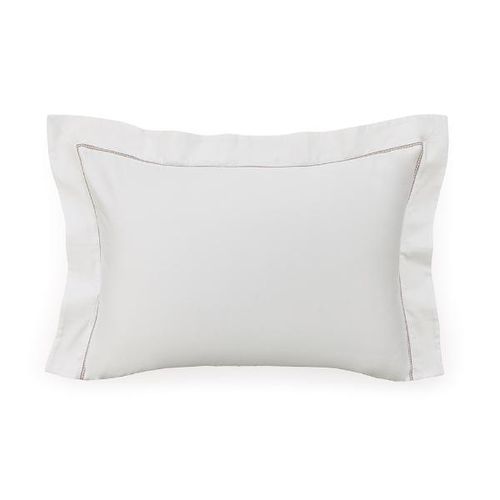 Fronha Trussardi Portello 300 fios 50cmx70cm Branco/Legno Fronha Trussardi Portello 300 fios 50cmx70cm Branco/Legno