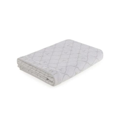 Toalha de rosto Trussardi Speciale 48cmx90cm 100% Algodão Branco/Cinza Claro