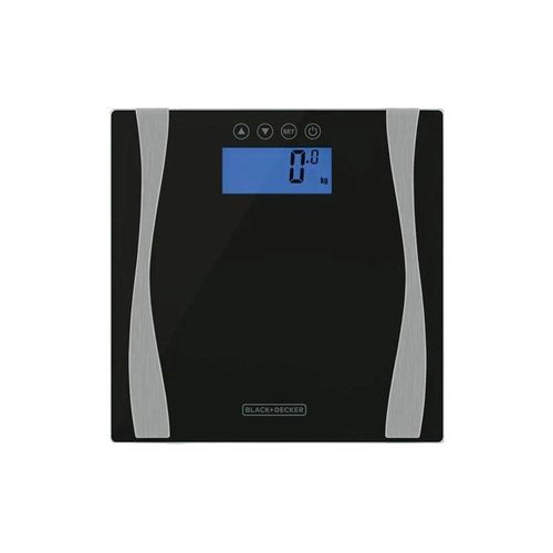 Balança de banheiro em vidro com bioimpedância Black+Decker 180KG BK60 Balança de banheiro em vidro com bioimpedância Black+Decker 180KG BK60