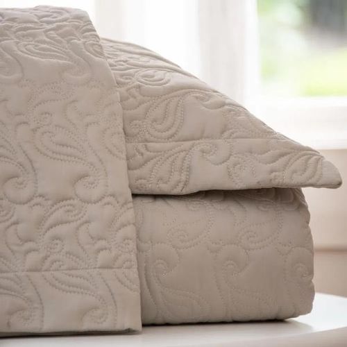 Colcha Scavone Safira Trapuntada King 300 fios 100% Algodão Kaki Colcha Scavone Safira Trapuntada King 300 fios 100% Algodão Kaki