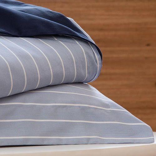 Duvet com fronhas Scavone Urban King 300 fios 100% Algodão Marinho