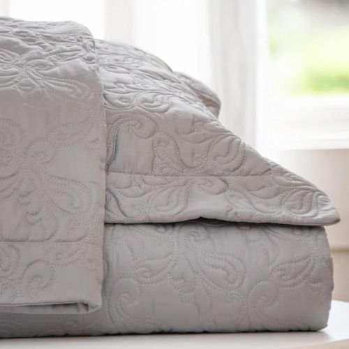 Colcha Scavone Safira Trapuntada King 300 fios 100% Algodão Cinza Colcha Scavone Safira Trapuntada King 300 fios 100% Algodão Cinza