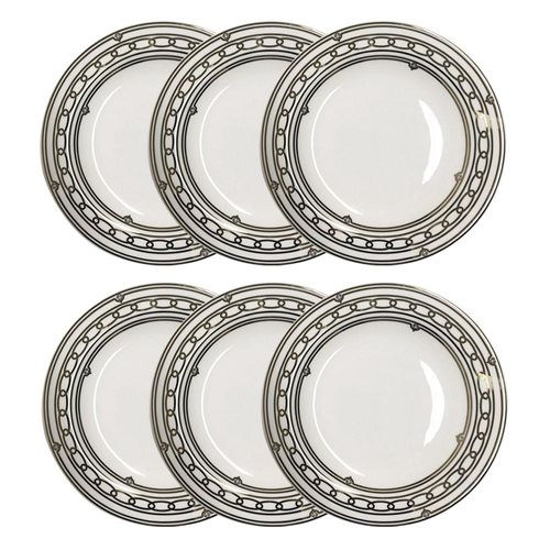 Jogo de pratos rasos em porcelana Strauss Infinity 28cm 6 peças