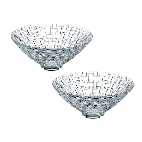 Jogo de saladeiras de vidro com pé Nachtman Bossa nova 12,5cm 2 peças Jogo de saladeiras de vidro com pé Nachtman Bossa nova 12,5cm 2 peças