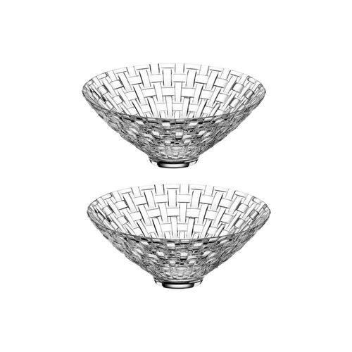 Jogo de saladeiras de vidro com pé Nachtman Bossa nova 15cm 2 peças Jogo de saladeiras de vidro com pé Nachtman Bossa nova 15cm 2 peças