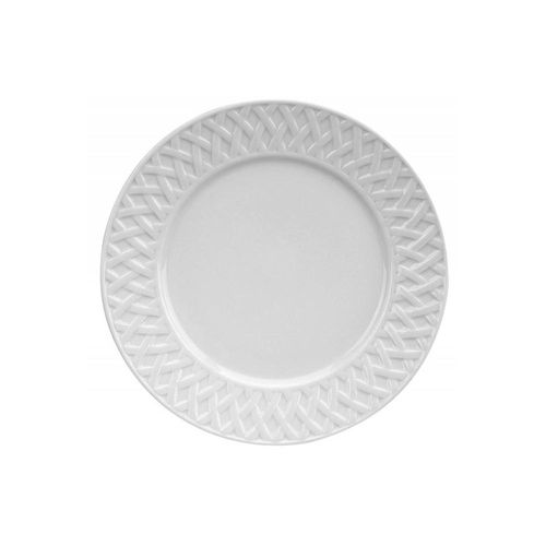 Prato sobremesa em porcelana Limoges Louisiane Blanc 22,3cm