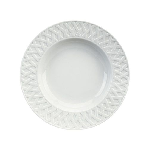 Prato raso em porcelana Limoges Louisiane Blanc 26,5cm