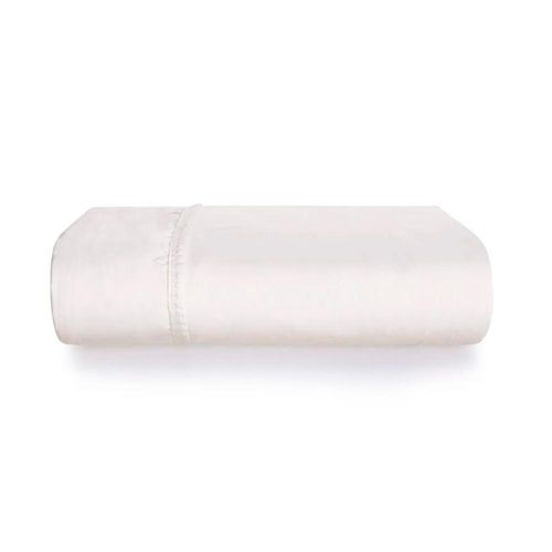 Lençol com elástico Trussardi Grasso cetim 300 fios casal 140x200x40cm branco Lençol com elástico Trussardi Grasso cetim 300 fios casal 140x200x40cm branco