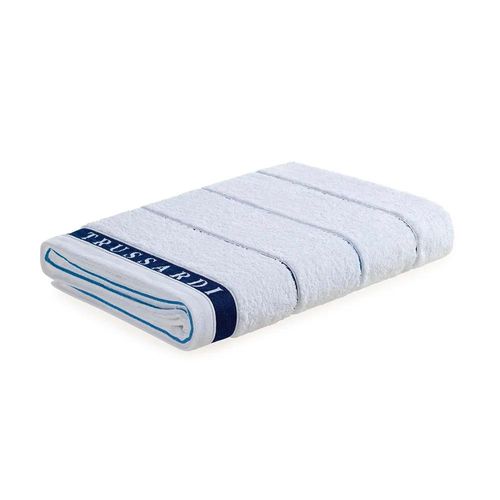 Toalha de praia Trussardi Náutica 86x160cm branco e marinho