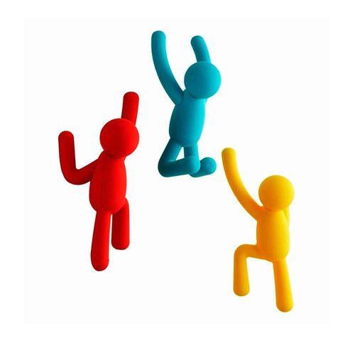 Kit cabides parede Umbra Buddy colorido 3 peças Kit cabides parede Umbra Buddy colorido 3 peças