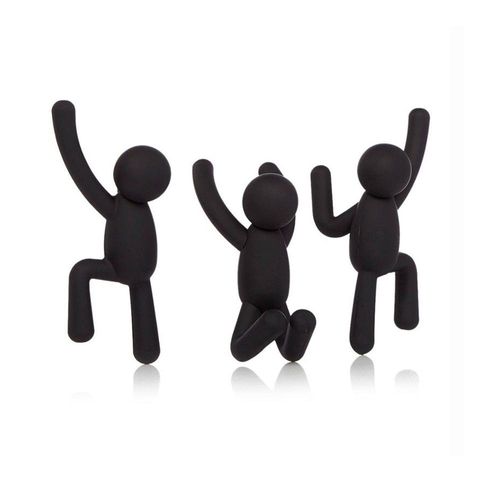 Kit cabides parede Umbra Buddy 3 peças Preto Kit cabides parede Umbra Buddy 3 peças Preto