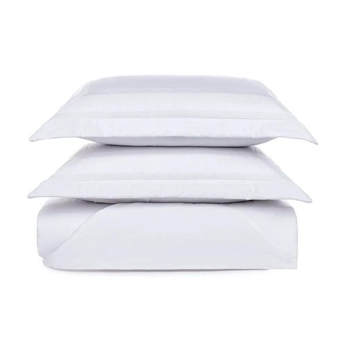 Colcha com porta-travesseiro Trussardi Vincenzo em algodão 260X280cm queen branco