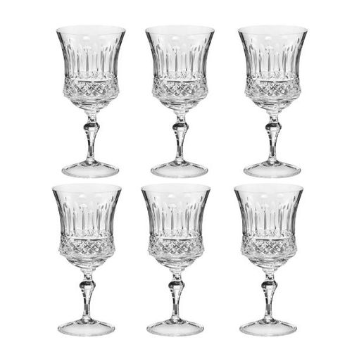 Jogo de tacas de vinho branco em cristal Strauss Londres 330ml 6 peças