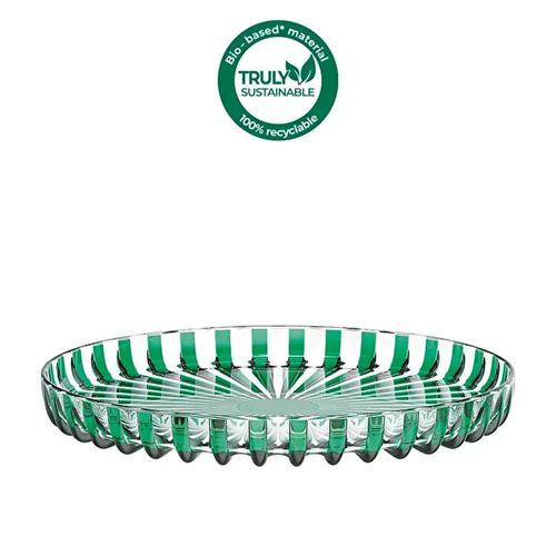 Bandeja redonda para servir em bio plástico Guzzini Dolcevita 31x3,5cm esmeralda Bandeja redonda para servir em bio plástico Guzzini Dolcevita 31x3,5cm esmeralda