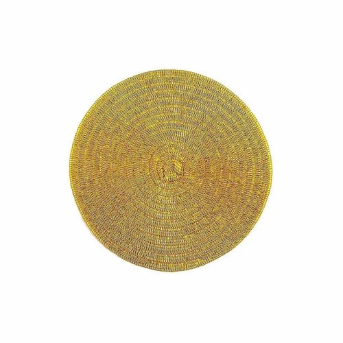 Lugar americano redondo Kenya Round 38cm amarelo Lugar americano redondo Kenya Round 38cm amarelo