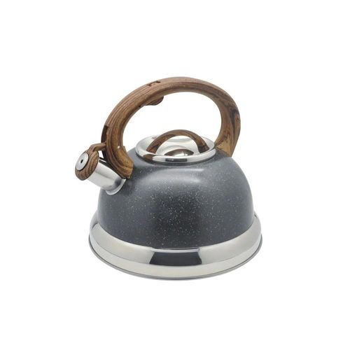 Chaleira Brinox Roma com apito em aço inox com Indução 2,7L granito Chaleira Brinox Roma com apito em aço inox com Indução 2,7L granito